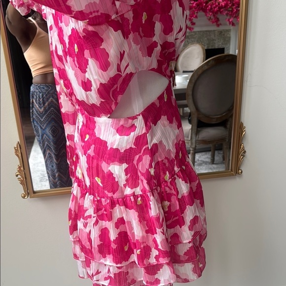 Pink Floral Belted Dress - Picture 4 of 6